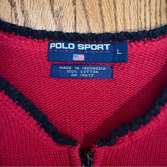 Vintage Red Ralph Lauren Polo Sport Sweater - Picture 4 of 10